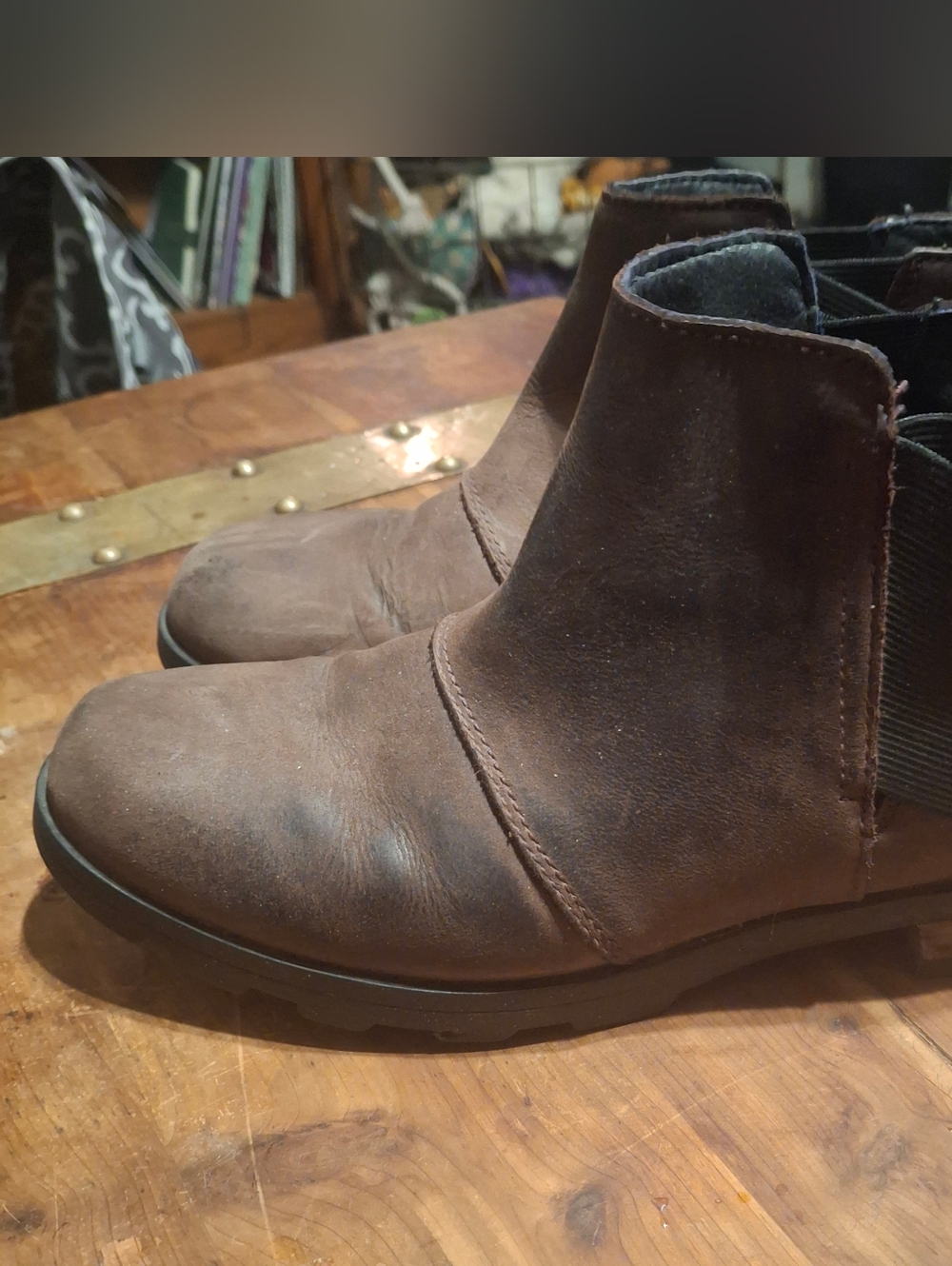 Sorel Brown Leather Emelie Chelsea Boot Size 8